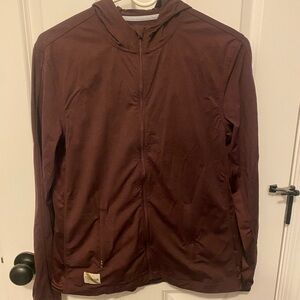 Tracksmith Burgundy Hooded Jacket